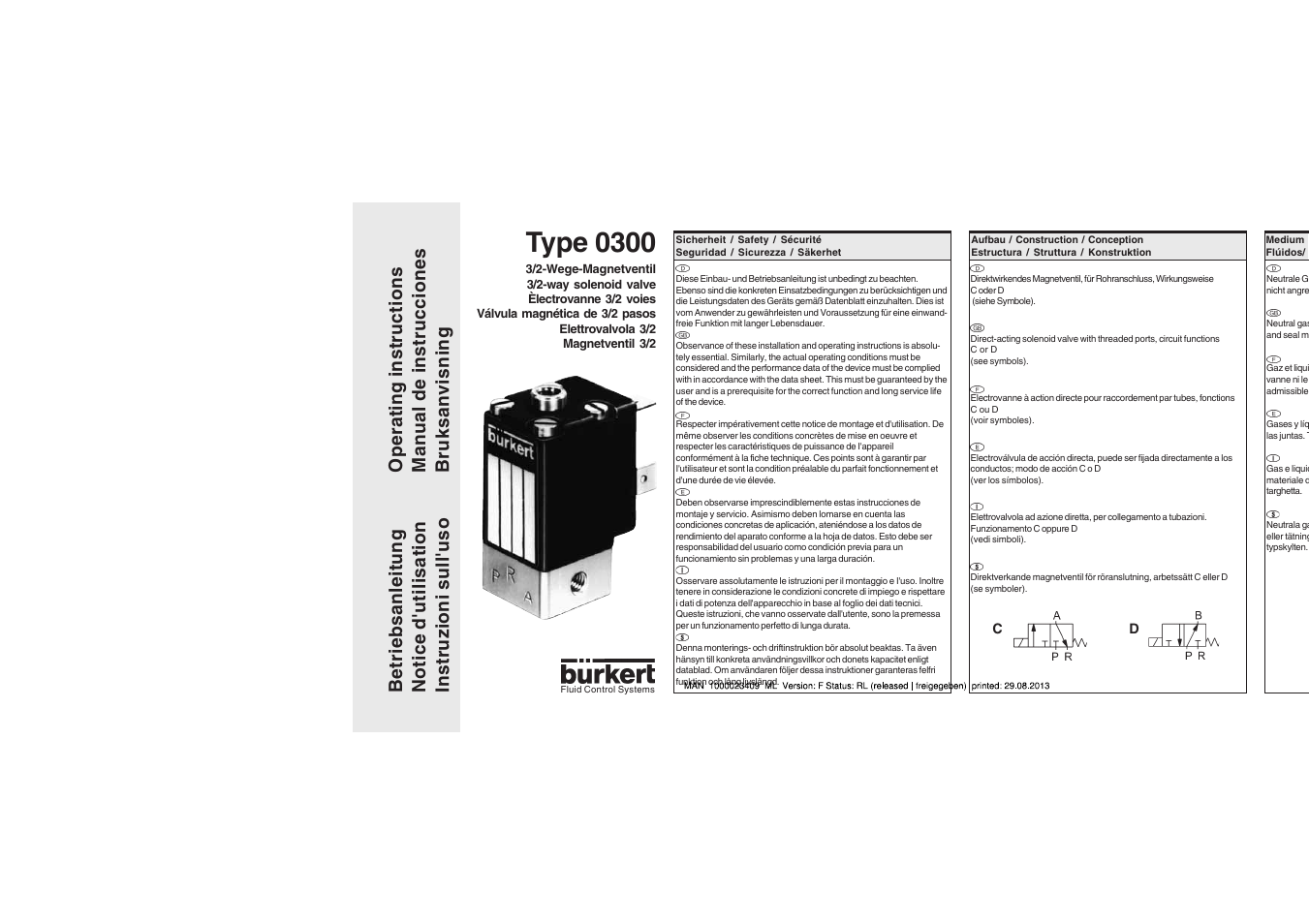 Burkert Type 0300 User Manual | 6 pages