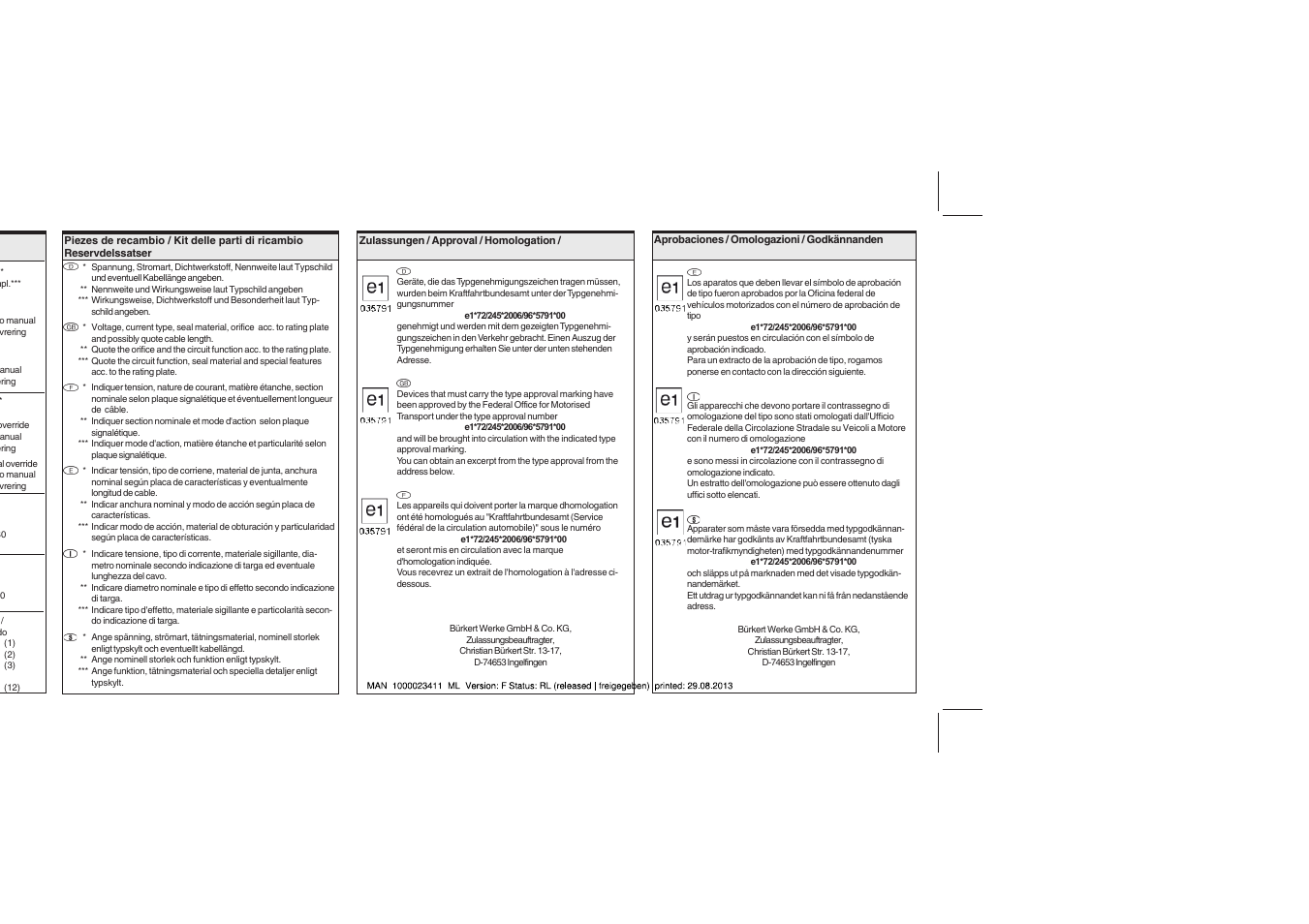 Burkert Type 0301 User Manual | Page 6 / 6