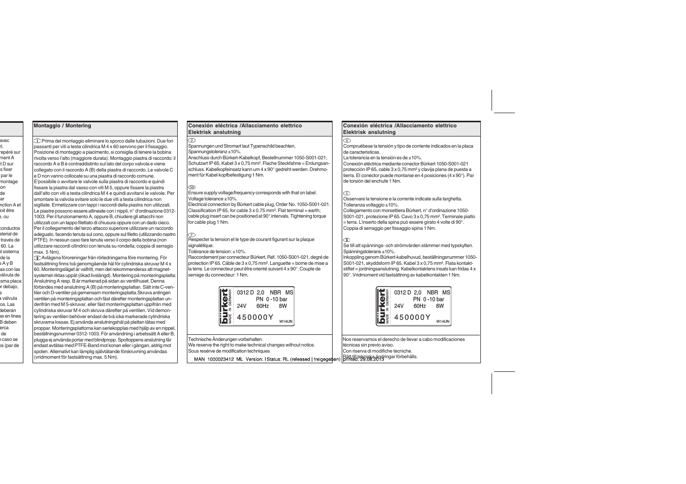 Burkert Type 0312 User Manual | Page 3 / 6