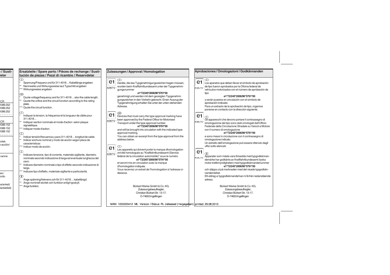 Burkert Type 0312 User Manual | Page 6 / 6