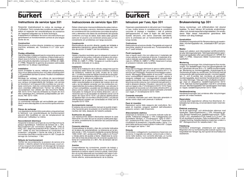 Burkert Type 0331 User Manual | Page 3 / 4