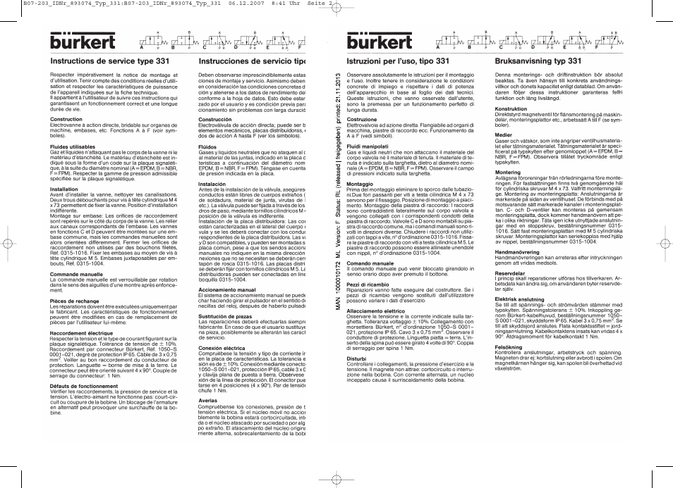 Burkert Type 0331 User Manual | Page 4 / 4