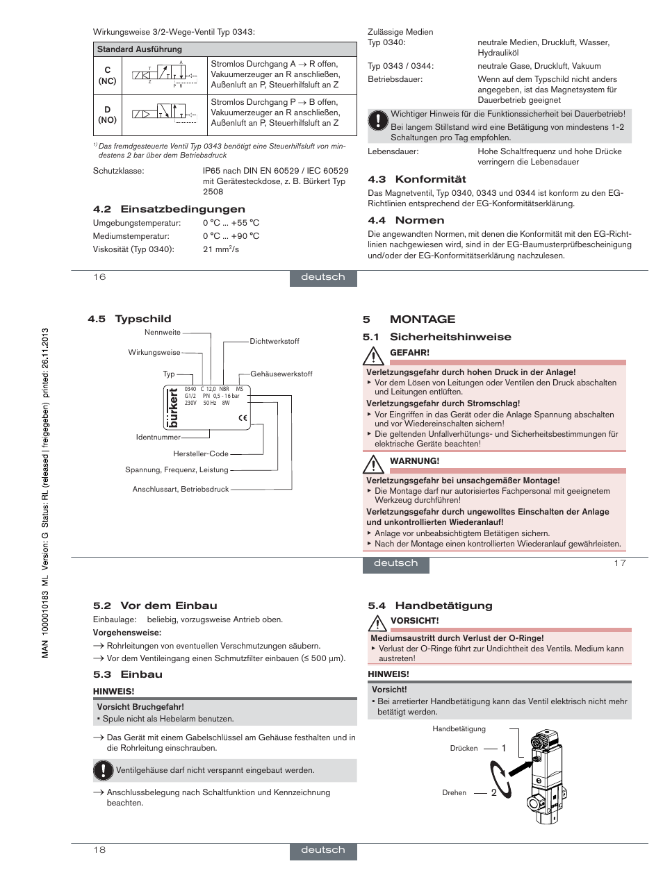 5montage | Burkert Type 0344 User Manual | Page 8 / 15