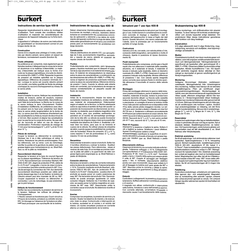 Burkert Type 0400 User Manual | Page 3 / 4