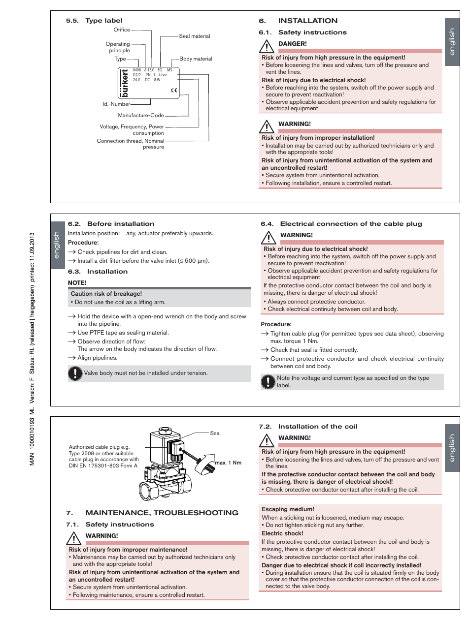 Burkert Type 0407 User Manual | Page 3 / 15