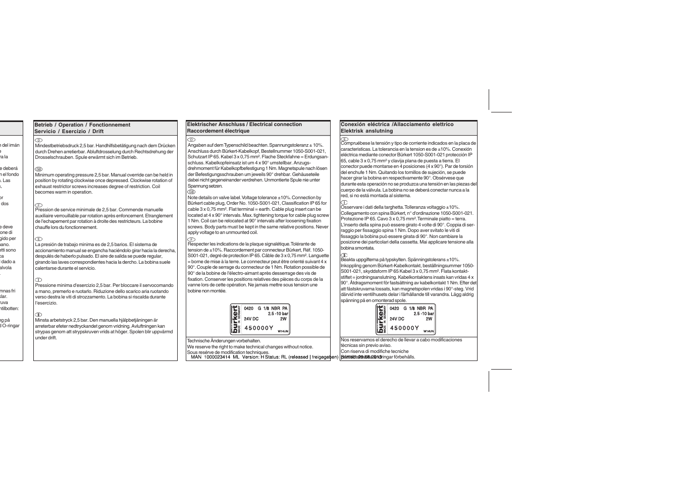 Burkert Type 0420 User Manual | Page 3 / 6