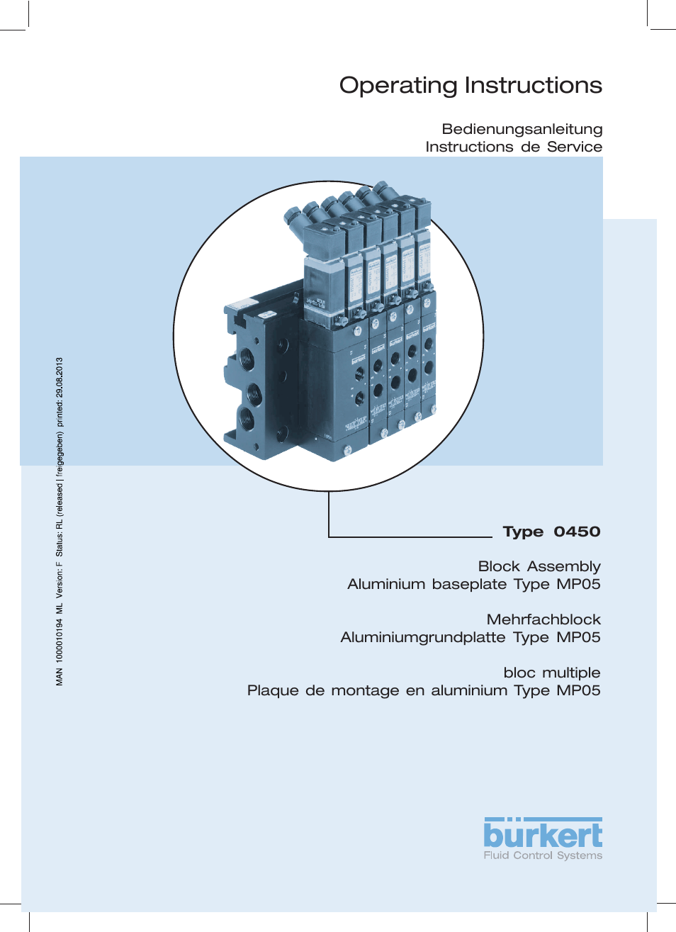 Burkert Type 0450 User Manual | 52 pages