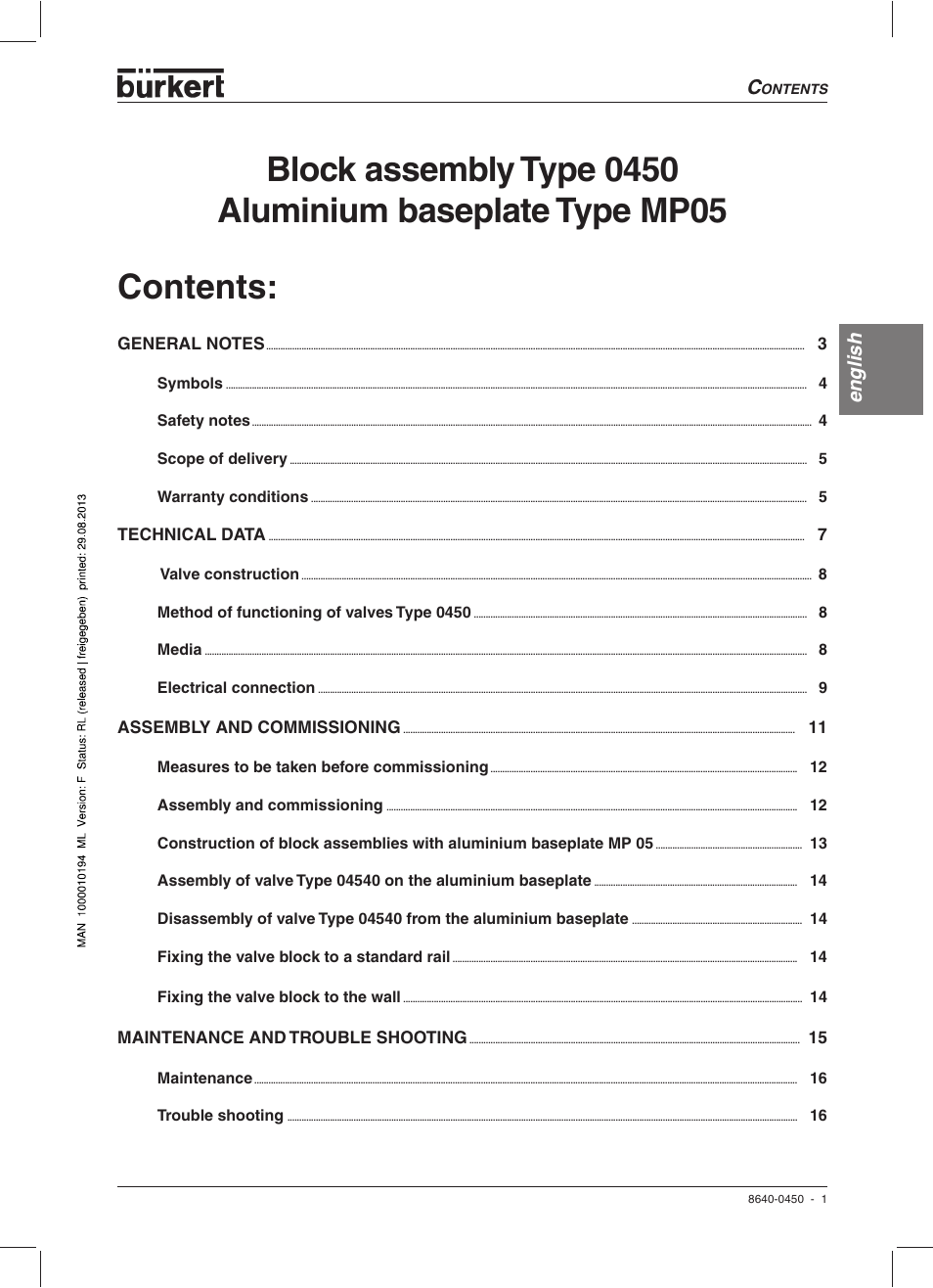 Burkert Type 0450 User Manual | Page 3 / 52