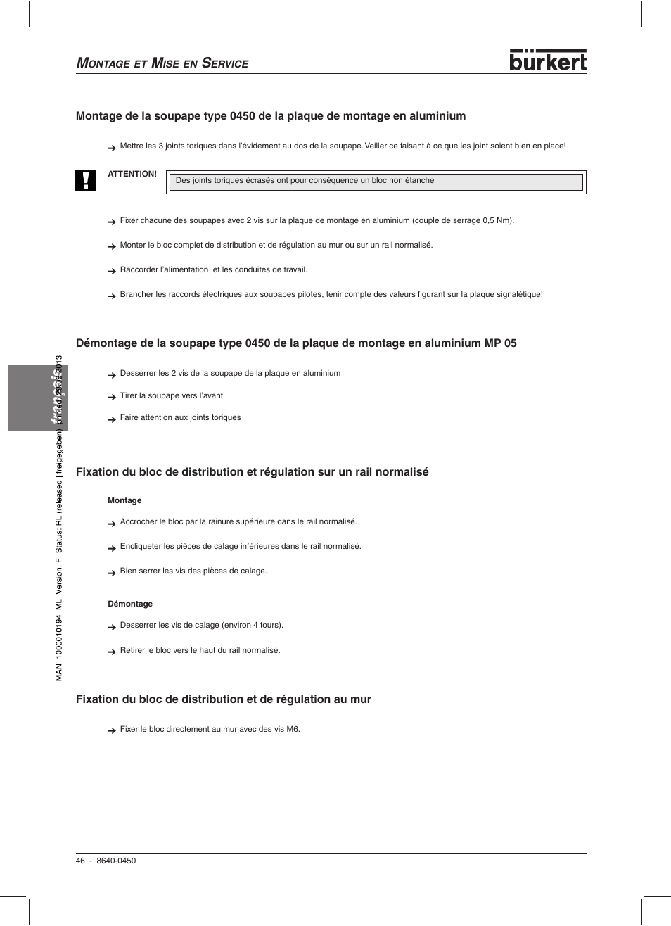 Français | Burkert Type 0450 User Manual | Page 48 / 52