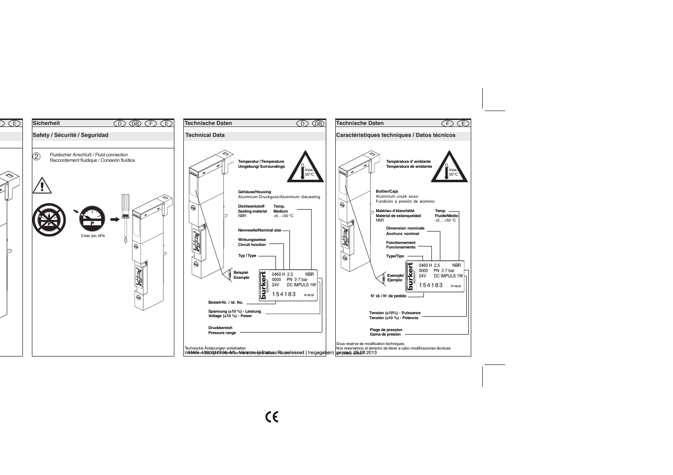 Burkert Type 0461 User Manual | Page 3 / 6