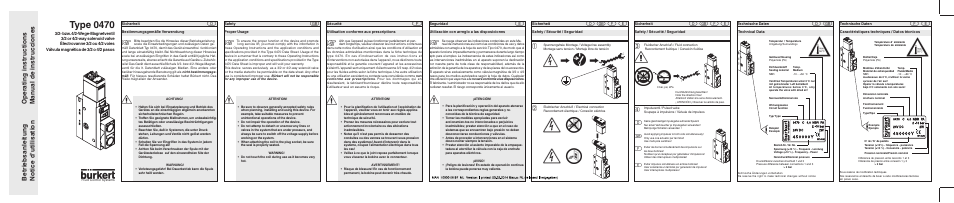 Type 0470 | Burkert Type 0470 User Manual | Page 2 / 6