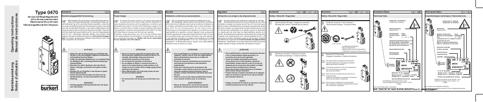 Type 0470 | Burkert Type 0470 User Manual | Page 3 / 6