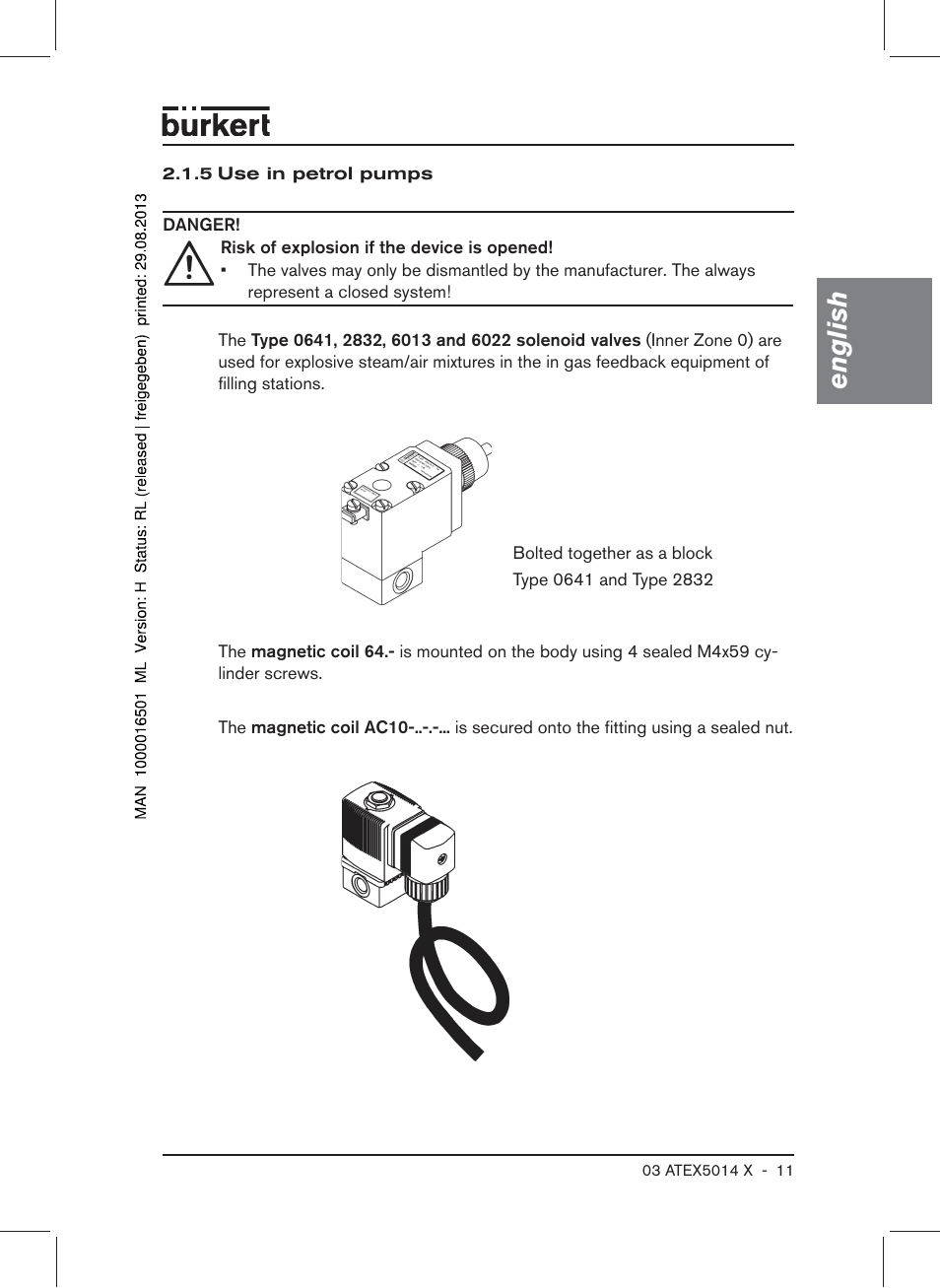 English | Burkert Type 6022 User Manual | Page 11 / 58