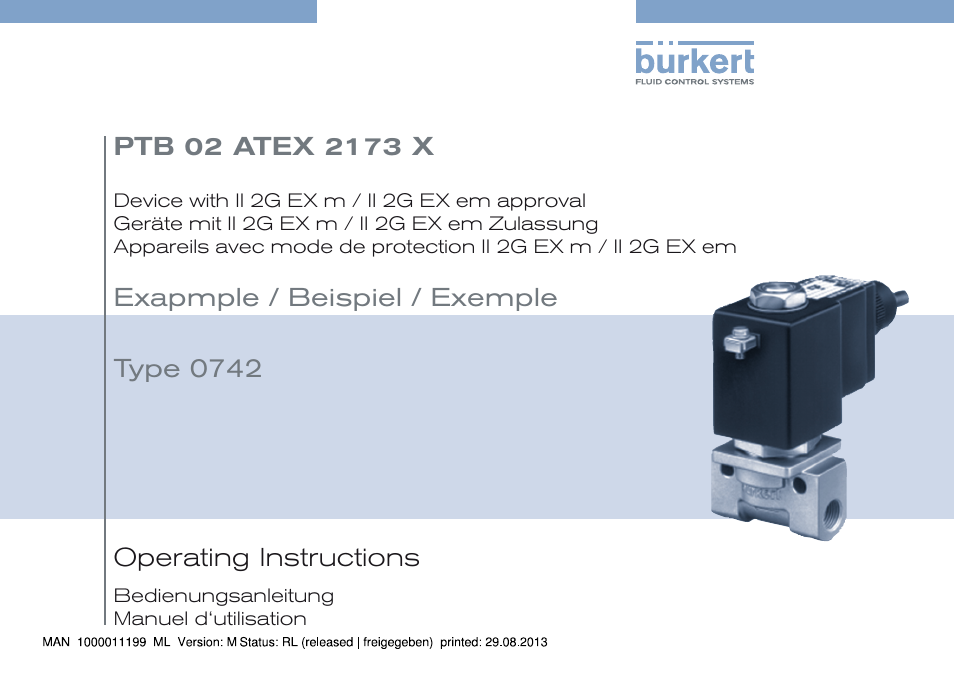 Burkert Type 0742 User Manual | 46 pages