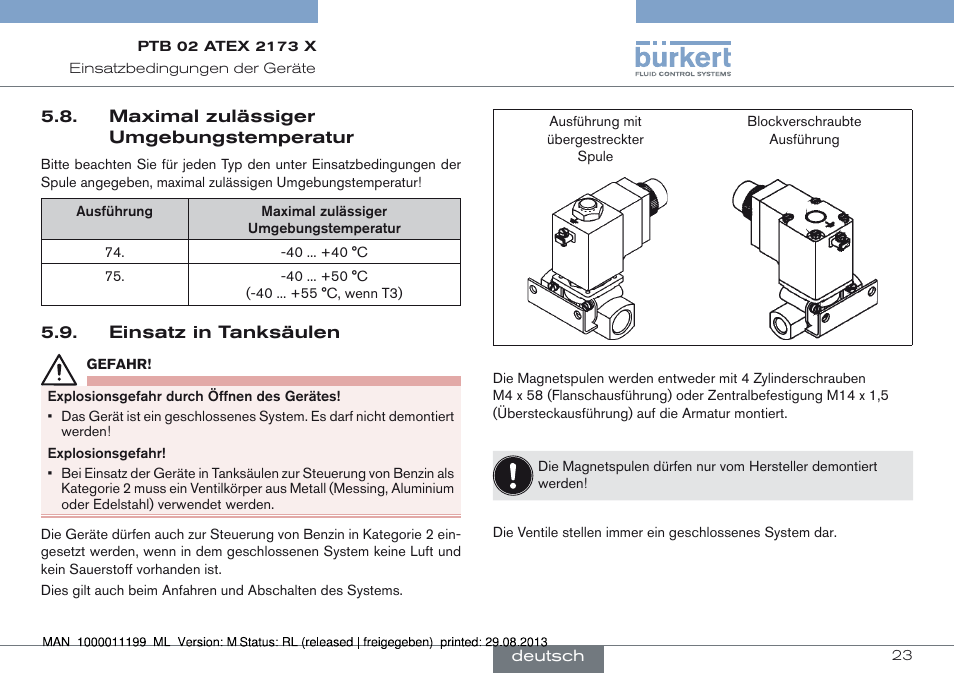 Burkert Type 0742 User Manual | Page 23 / 46