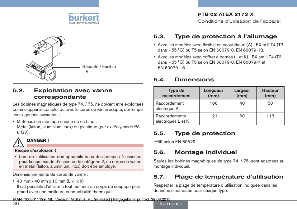 Burkert Type 0742 User Manual | Page 36 / 46