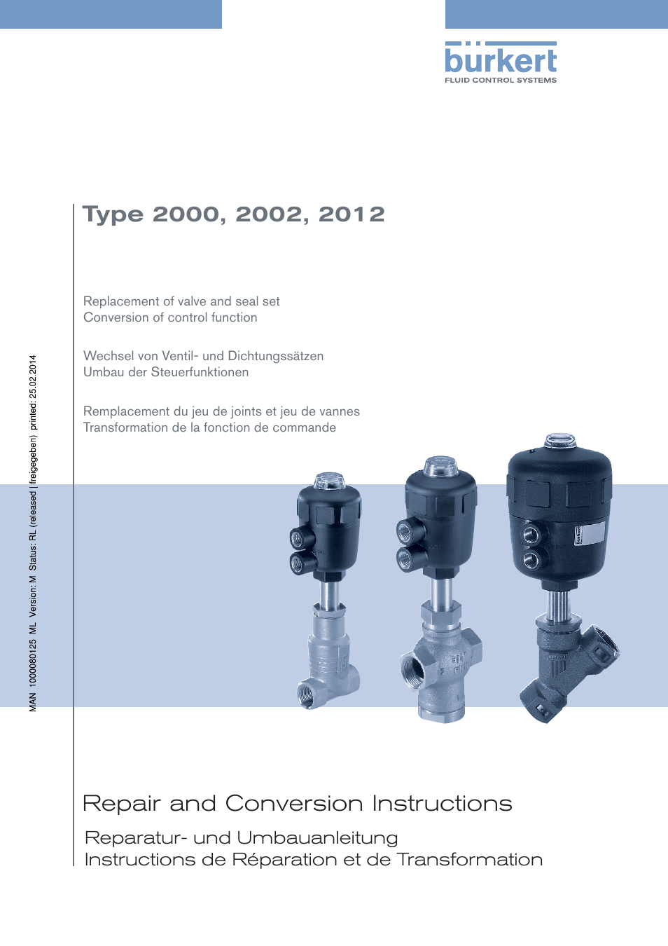 Burkert Type 2012 User Manual | 88 pages