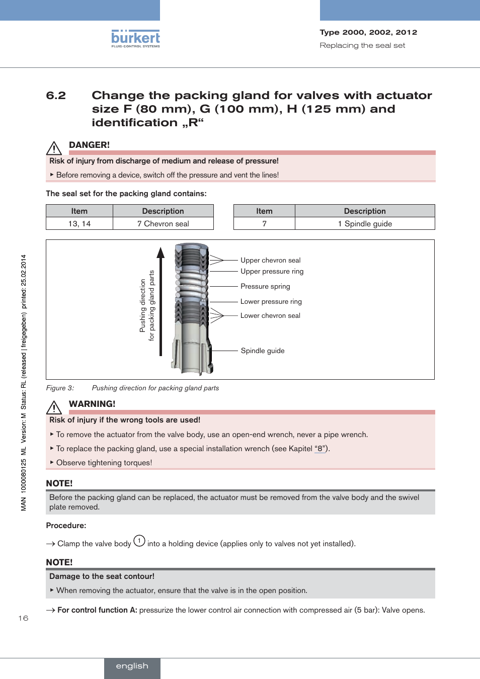 H (125 mm) and identification „r | Burkert Type 2012 User Manual | Page 16 / 88