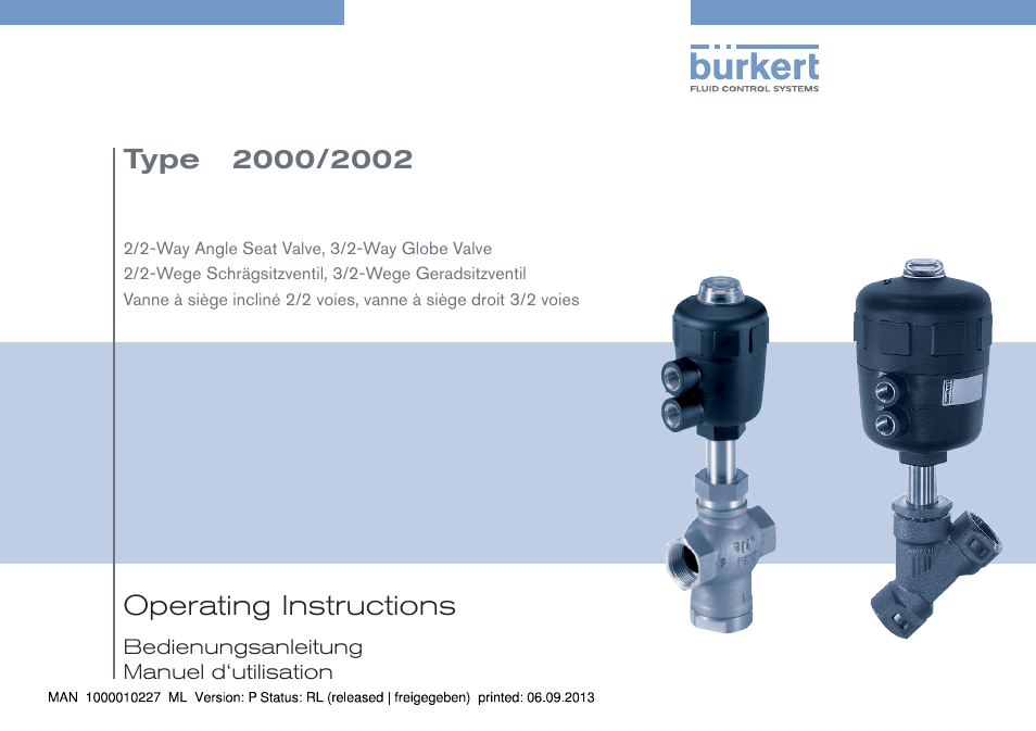 Burkert Type 2002 User Manual | 87 pages