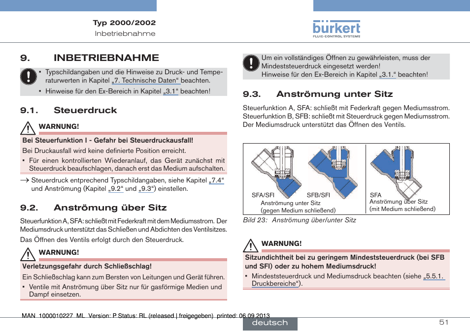 Inbetriebnahme | Burkert Type 2002 User Manual | Page 51 / 87