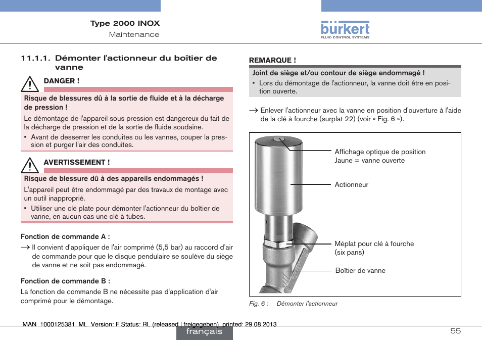 Burkert Type 2000 User Manual | Page 55 / 62