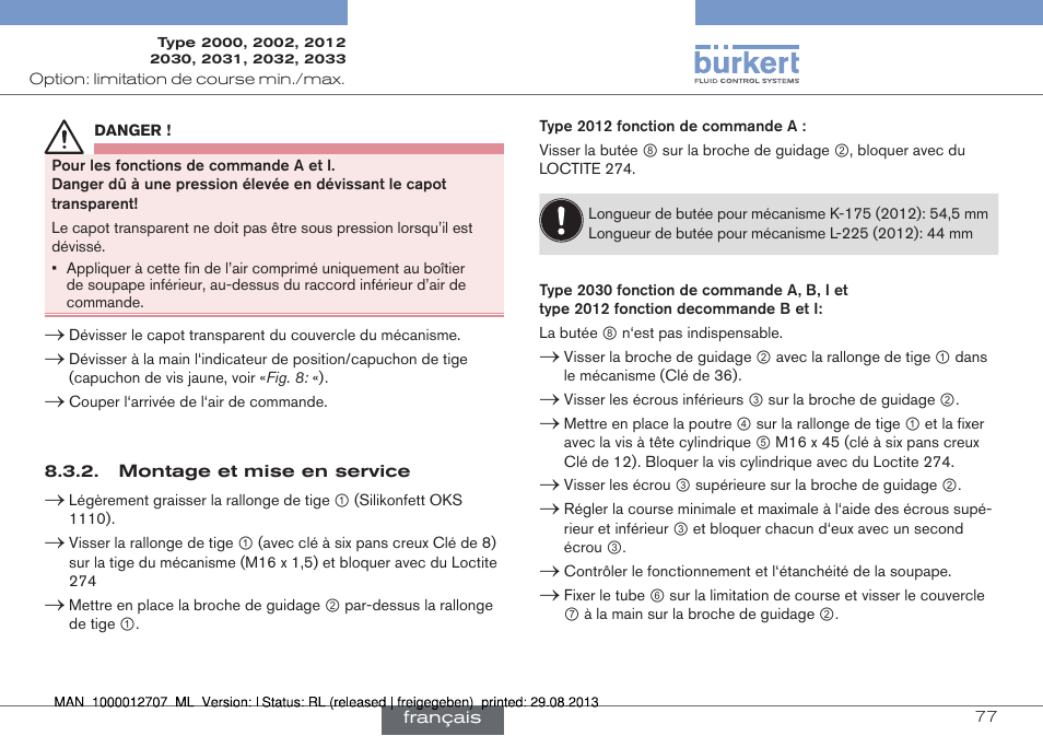 Burkert Type 2033 User Manual | Page 77 / 88
