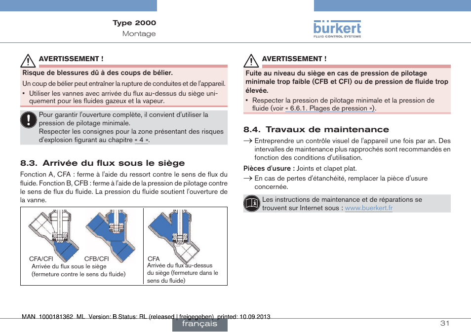 Burkert Type 2000 User Manual | Page 31 / 34