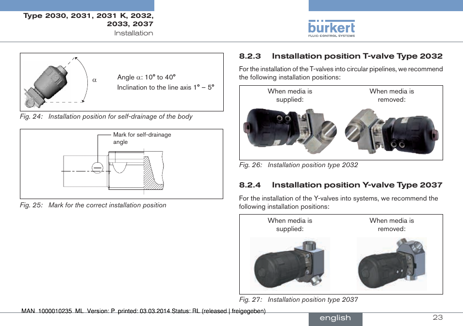 Burkert Type 2037 User Manual | Page 23 / 106