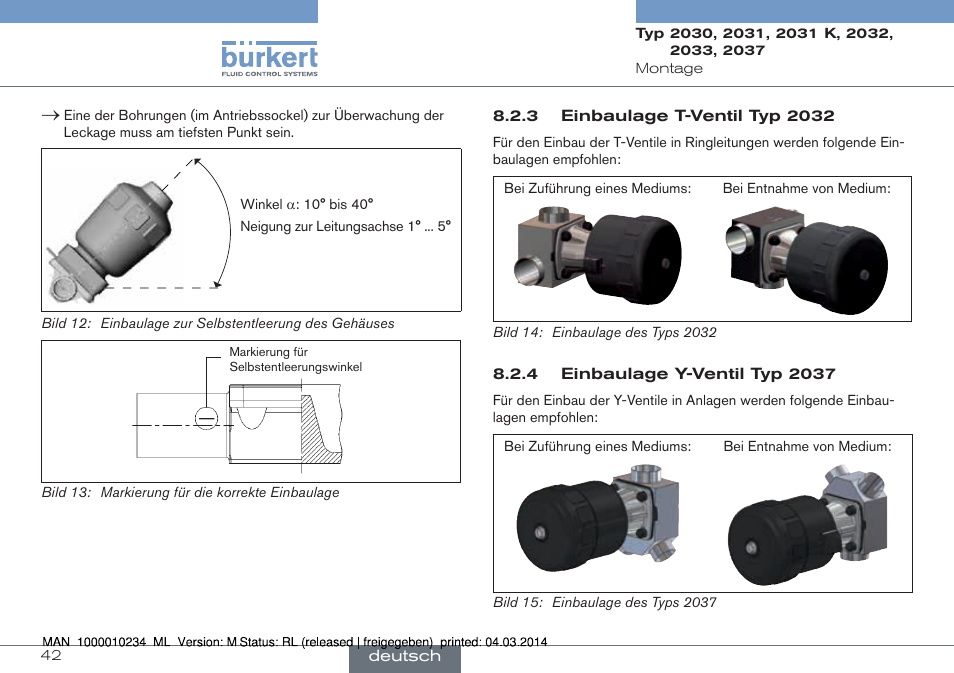 Burkert Type 2037 User Manual | Page 42 / 82