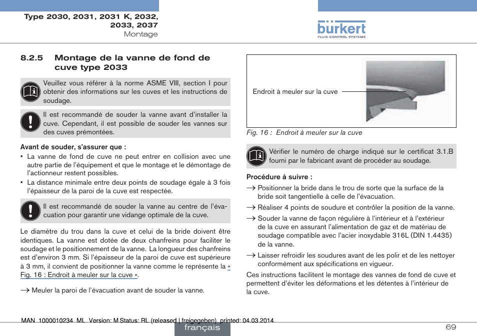 Burkert Type 2037 User Manual | Page 69 / 82