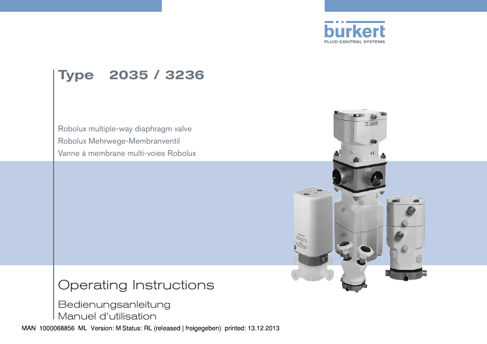 Burkert Type 3236 User Manual | 124 pages