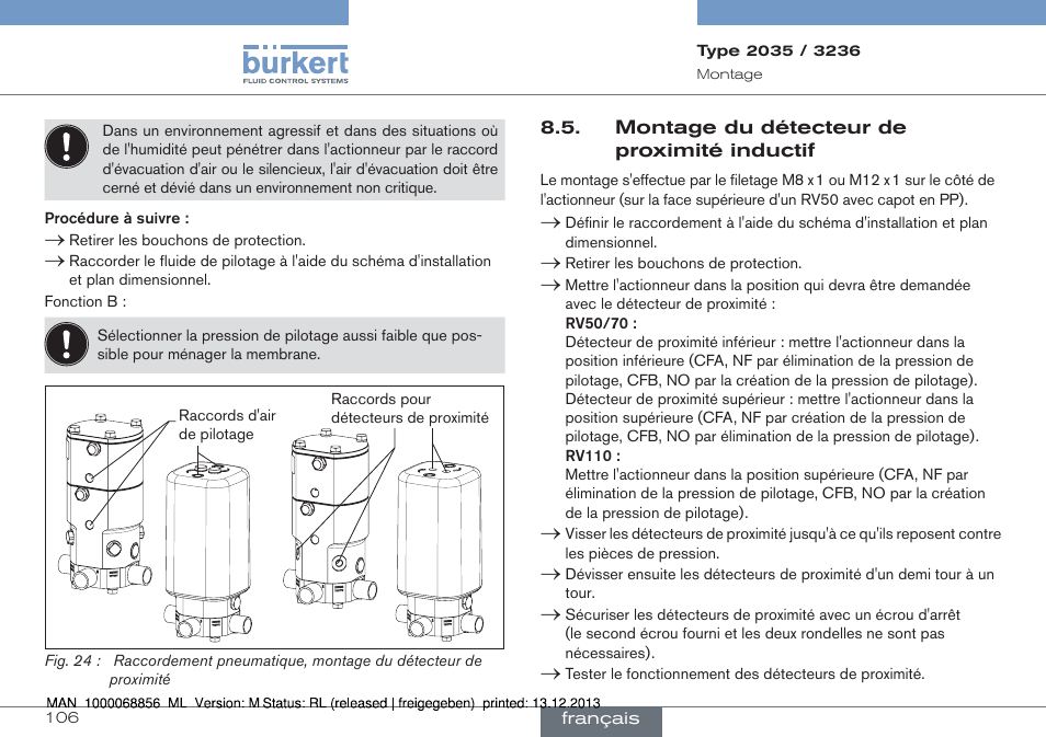 Burkert Type 3236 User Manual | Page 106 / 124