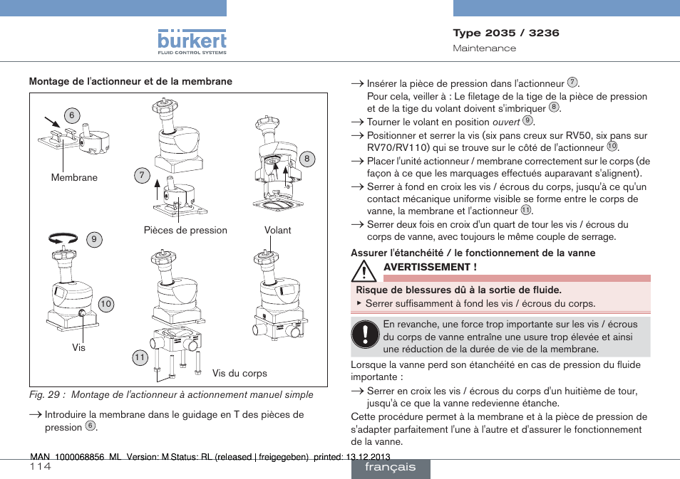 Burkert Type 3236 User Manual | Page 114 / 124