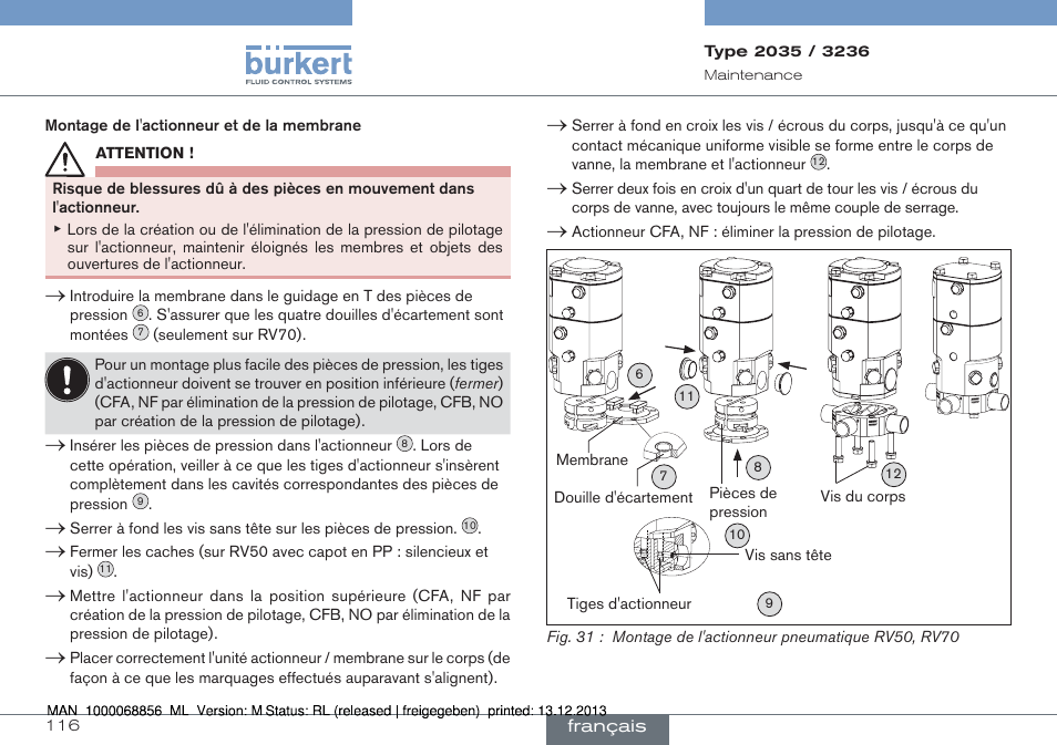 Burkert Type 3236 User Manual | Page 116 / 124