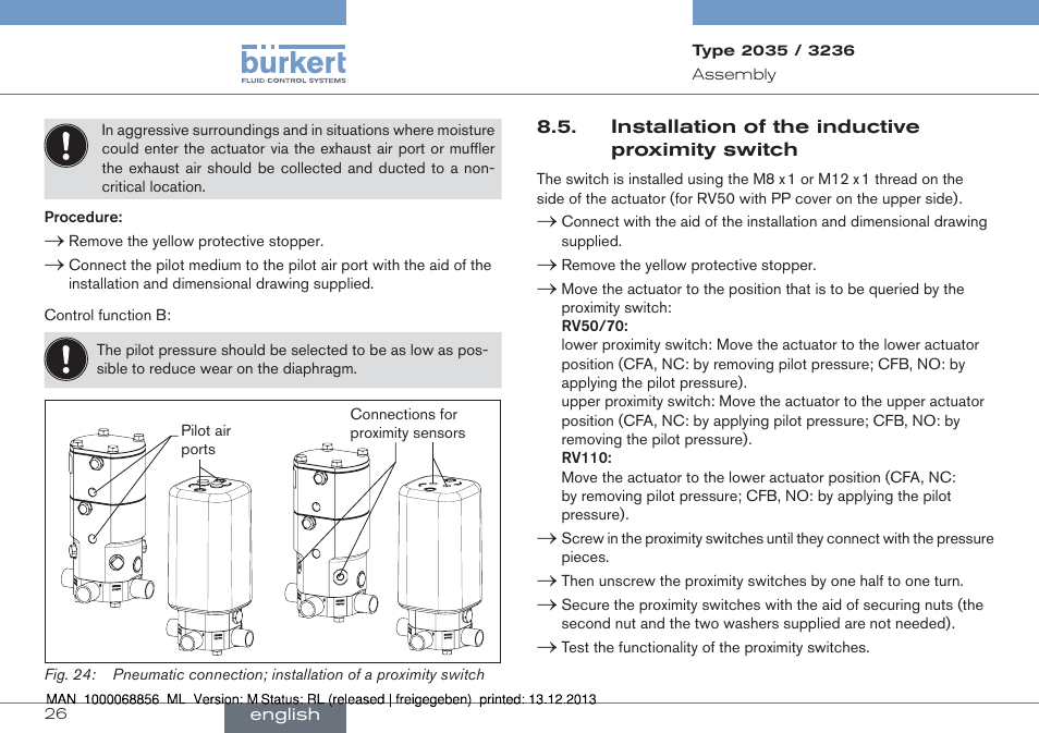 Burkert Type 3236 User Manual | Page 26 / 124