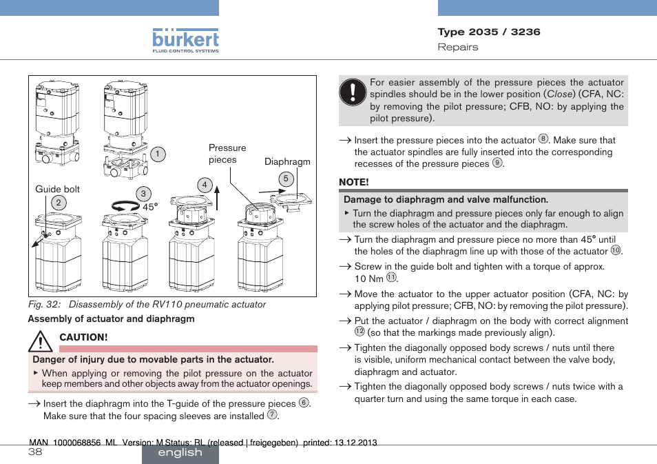 Burkert Type 3236 User Manual | Page 38 / 124