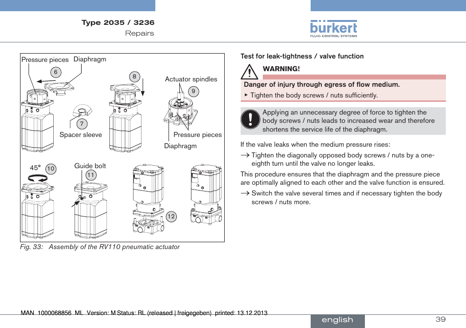 Burkert Type 3236 User Manual | Page 39 / 124