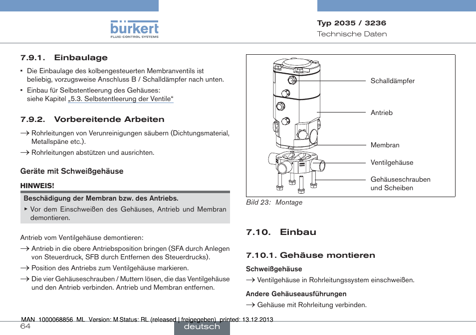 Burkert Type 3236 User Manual | Page 64 / 124