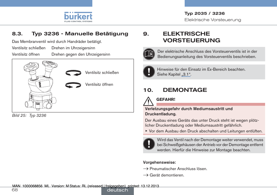 Burkert Type 3236 User Manual | Page 68 / 124