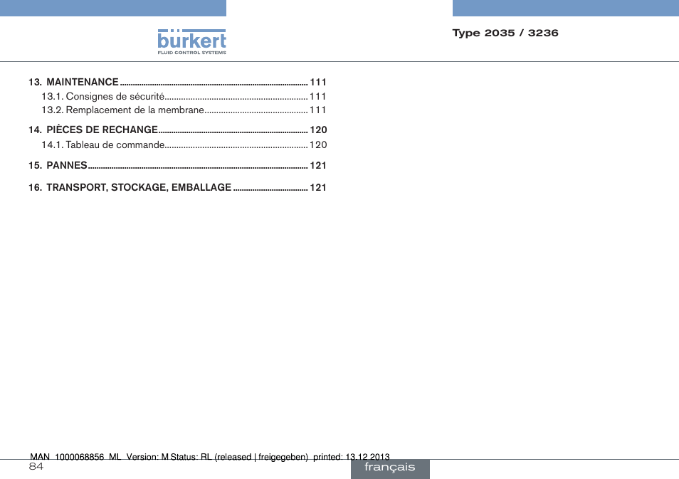 Burkert Type 3236 User Manual | Page 84 / 124