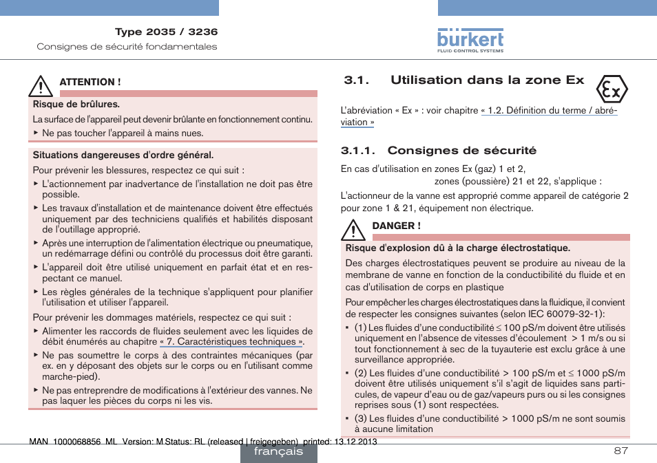 Burkert Type 3236 User Manual | Page 87 / 124