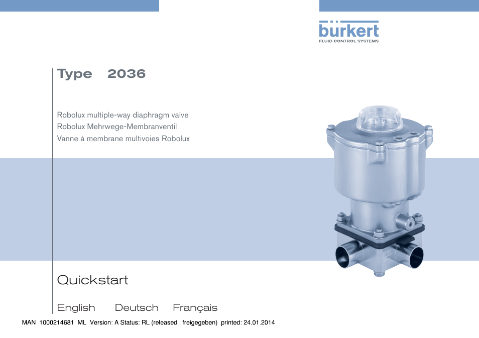 Burkert Type 2036 User Manual | 52 pages