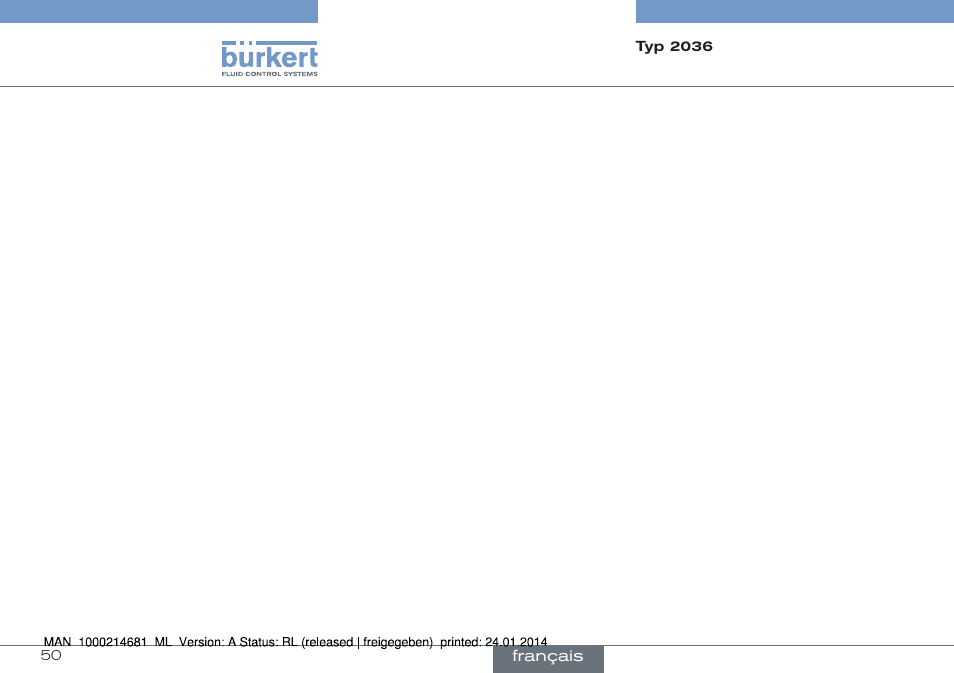 Burkert Type 2036 User Manual | Page 50 / 52