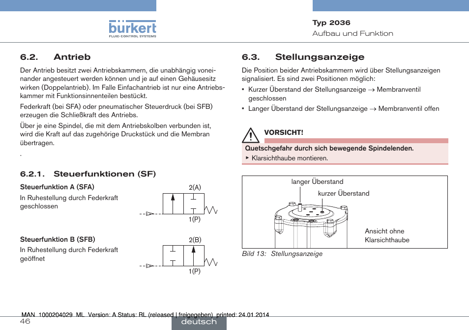 Burkert Type 2036 User Manual | Page 46 / 94