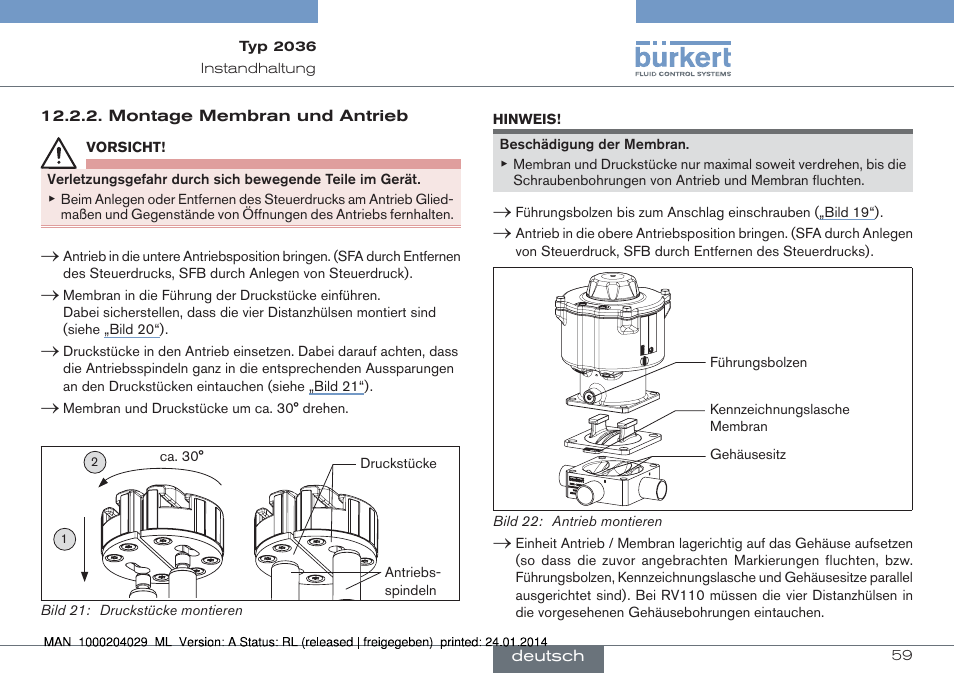 Burkert Type 2036 User Manual | Page 59 / 94