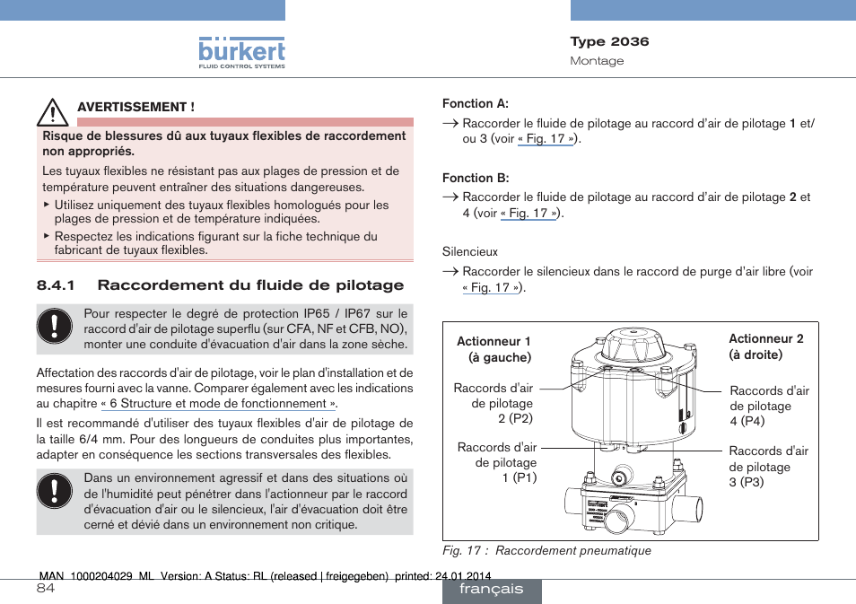 Burkert Type 2036 User Manual | Page 84 / 94