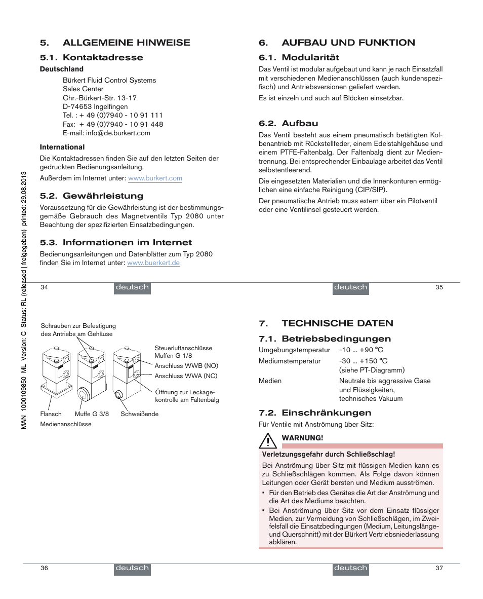 Burkert Type 2080 User Manual | Page 10 / 21