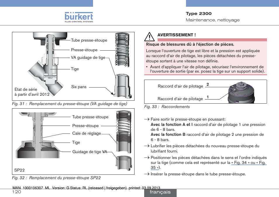 Burkert Type 2300 User Manual | Page 120 / 130