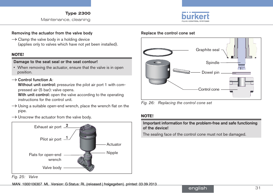 Burkert Type 2300 User Manual | Page 31 / 130