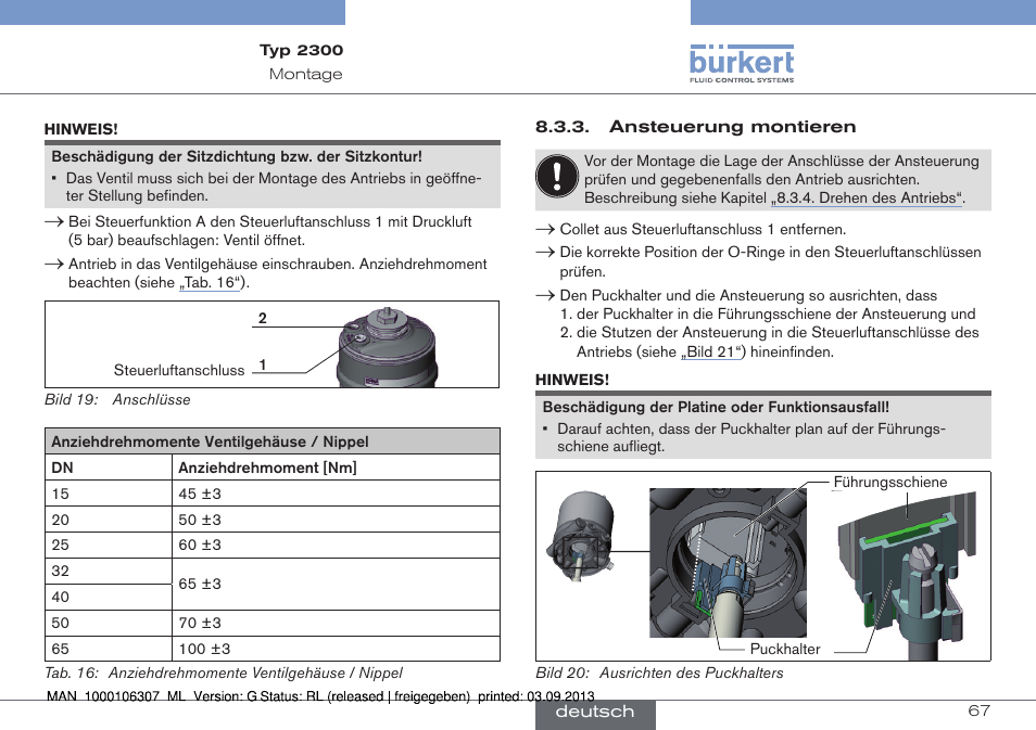 Burkert Type 2300 User Manual | Page 67 / 130